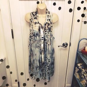 NWT RVCA Gray Paris Roots Collared Dress